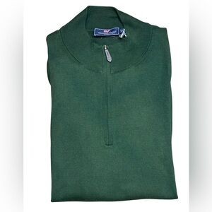 Vineyard Vines Men’s Thaxter Charleston Green Quarter-Zip Sweater, XL